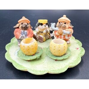 Golfing Dogs Miniature Tea Sets by Popular Imports 1994, Resin, Sports, VTG
